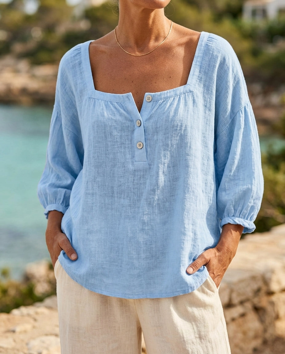 Mathilde Women's Square Neck Blouse