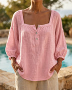 Mathilde Women's Square Neck Blouse