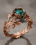 Thorne Women's Vintage Leaf Crystal Ring