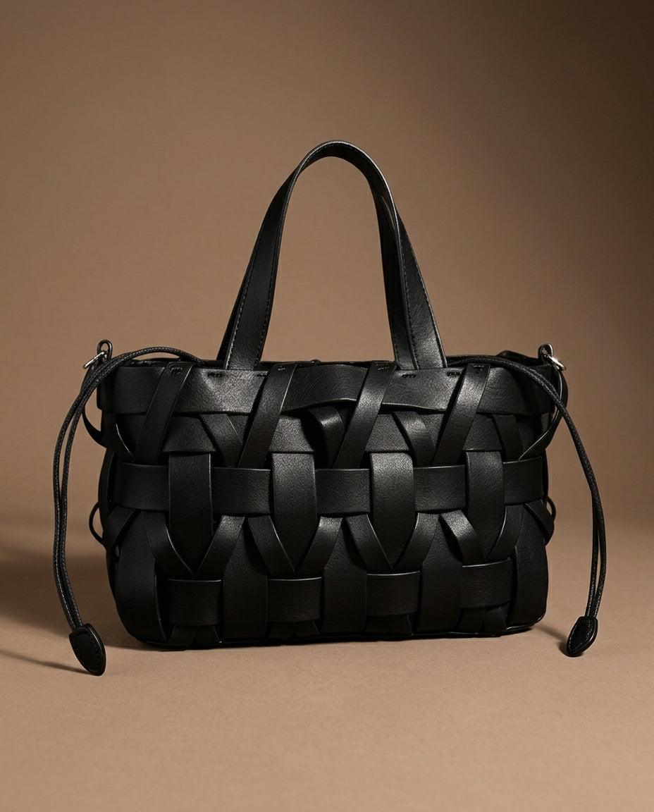 Saffi Women's Handwoven Vegan Leather Bag