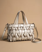 Saffi Women's Handwoven Vegan Leather Bag
