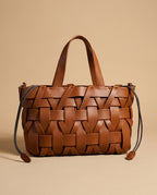 Saffi Women's Handwoven Vegan Leather Bag