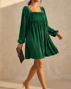 Vesper Women's Pleated Velvet Dress