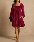 Vesper Women's Pleated Velvet Dress
