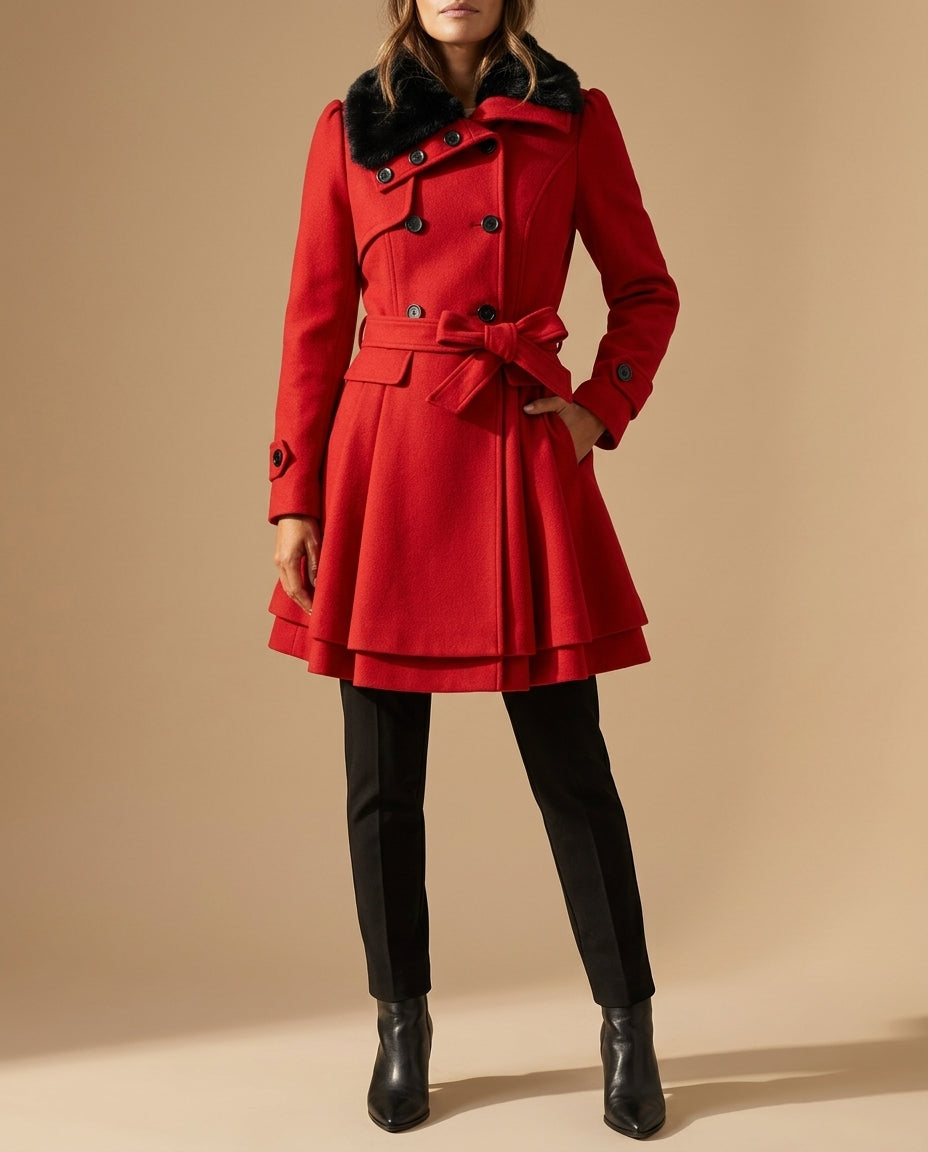 Ottilie Women's Wool Belted Overcoat