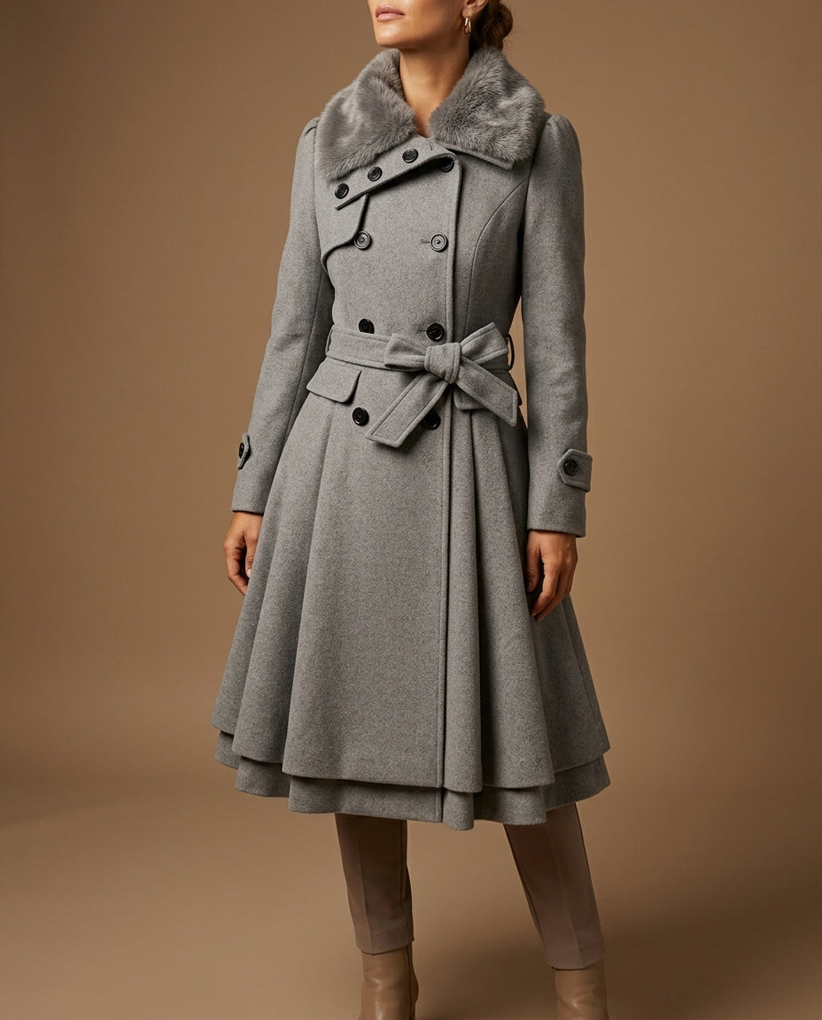 Ottilie Women's Wool Belted Overcoat