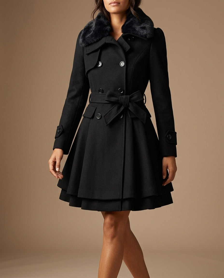 Ottilie Women's Wool Belted Overcoat