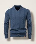 Emerson Men's Knit V Neck Polo Shirt