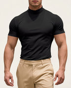 Dane Men's Breathable Slim Mock Neck Tee