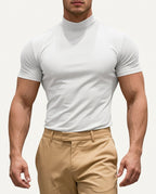 Dane Men's Breathable Slim Mock Neck Tee