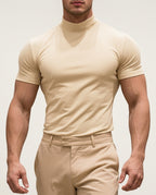 Dane Men's Breathable Slim Mock Neck Tee
