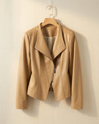 Ondine Women's Sheepskin Leather Moto Jacket