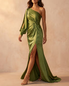 Eleanor Women's Satin One Shoulder Dress