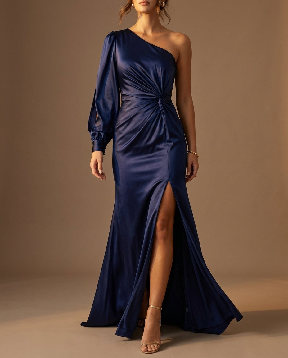 Eleanor Women's Satin One Shoulder Dress