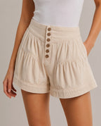 Candice Women's Ruffle Tiered Cotton Shorts