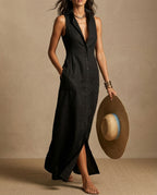 Valeria Women's Sleeveless Shirt Dress