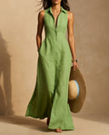 Valeria Women's Sleeveless Shirt Dress