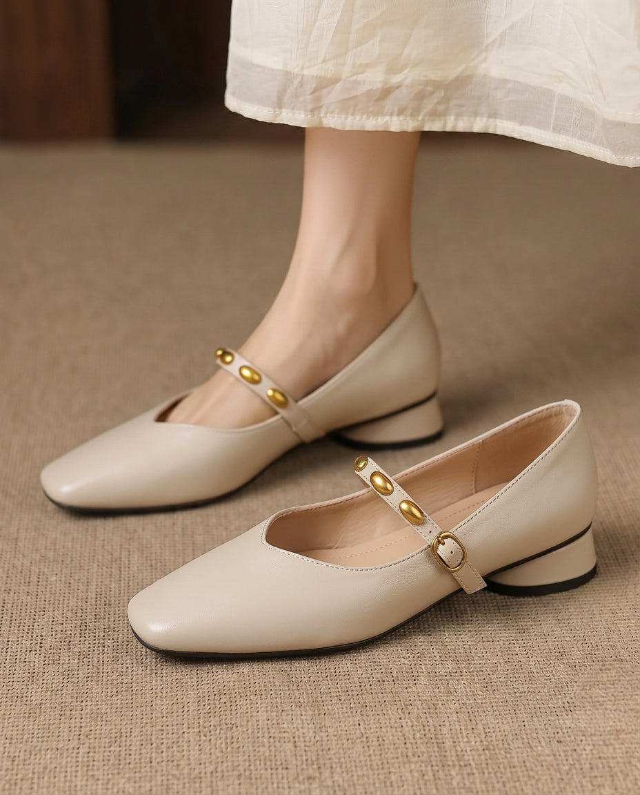 Posy Women's Leather Mary Jane Flats