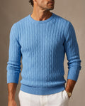 Keo Men's Cable Knit Cotton Sweater