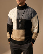 Bowen Men's Patchwork Cotton Knit Sweater