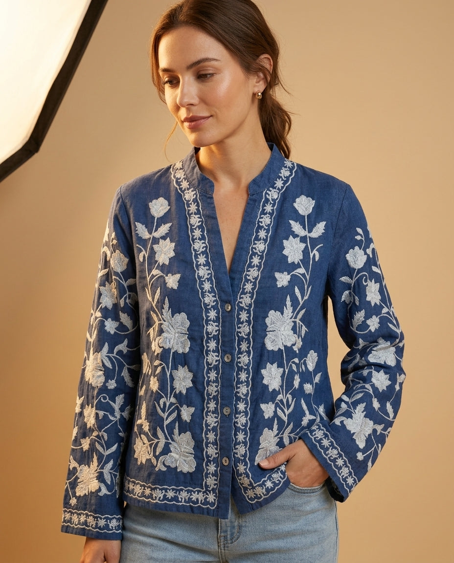 Marigold Women's Embroidered Boho Cardigan