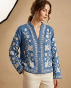 Marigold Women's Embroidered Boho Cardigan