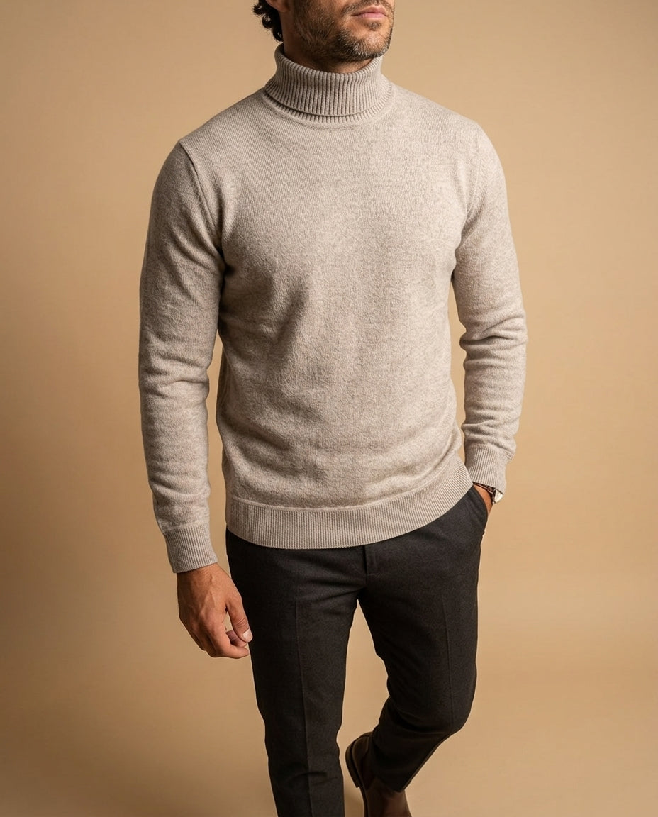 Holt Men's Ribbed Turtleneck Sweater
