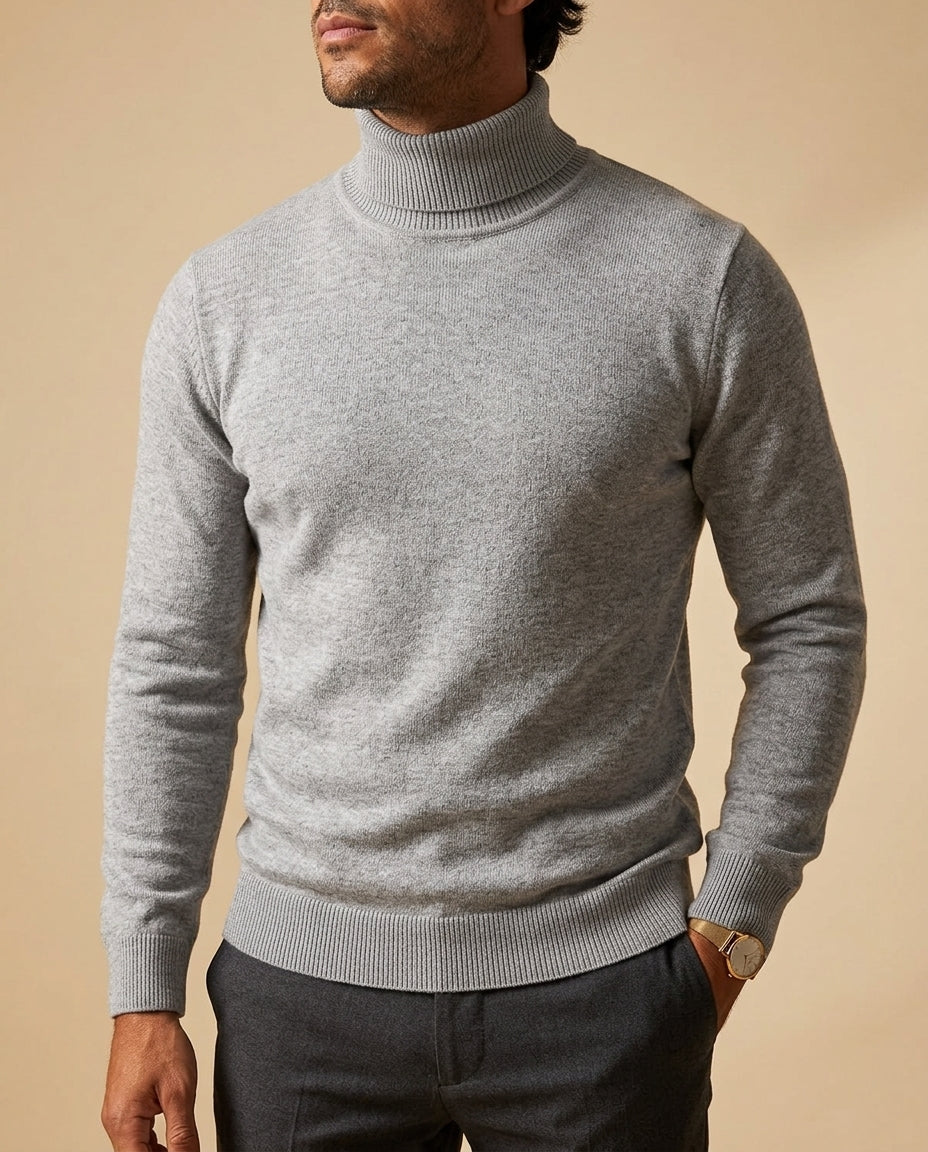 Holt Men's Ribbed Turtleneck Sweater