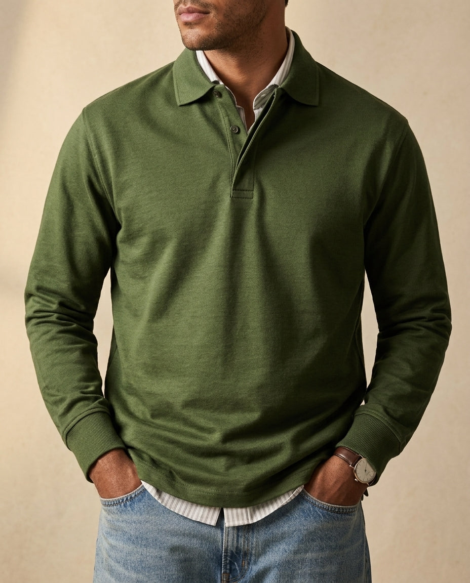 Garrett Men's Long Sleeve Polo Shirt