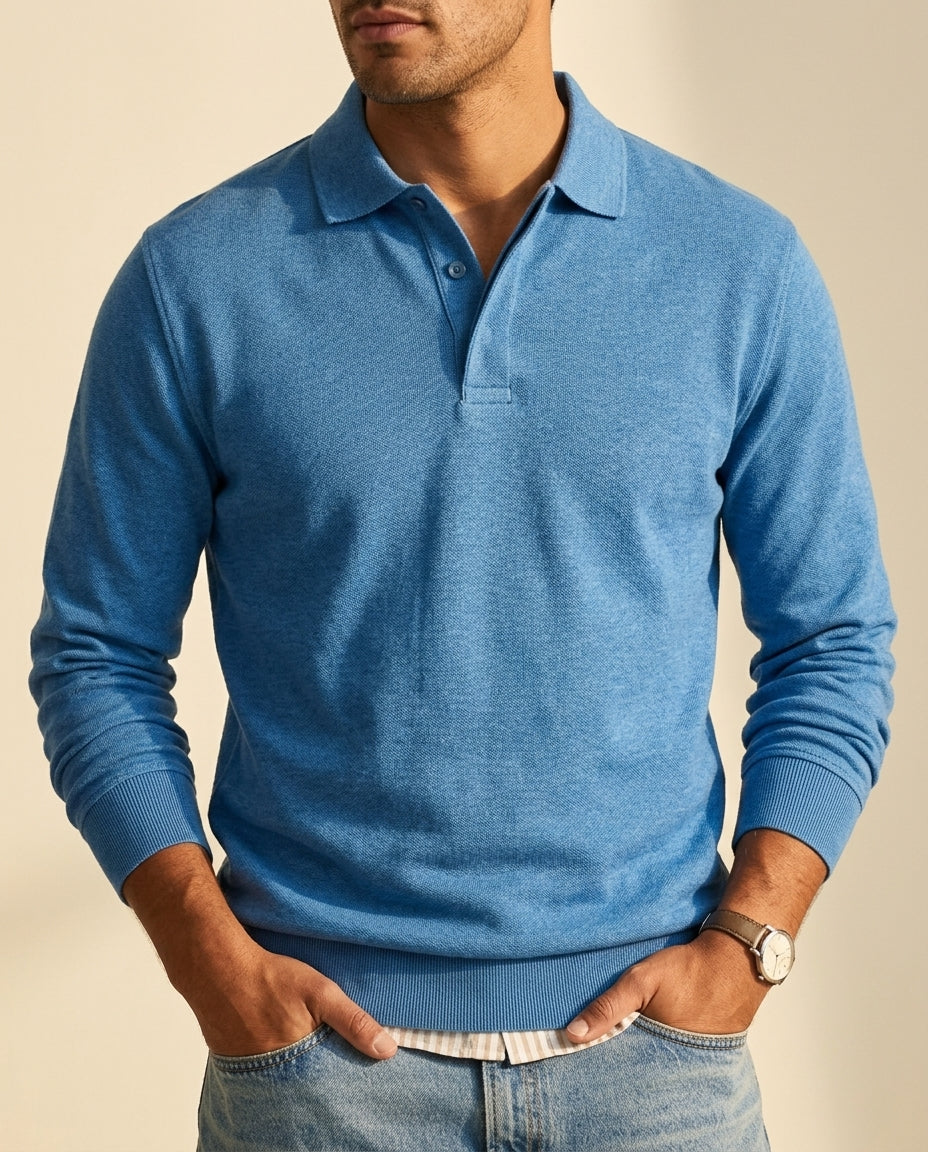 Garrett Men's Long Sleeve Polo Shirt