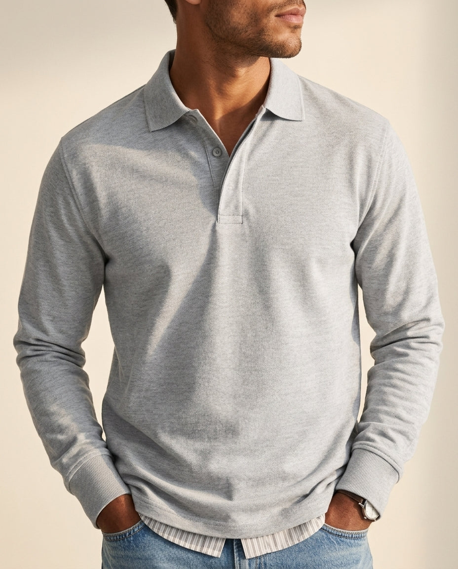 Garrett Men's Long Sleeve Polo Shirt