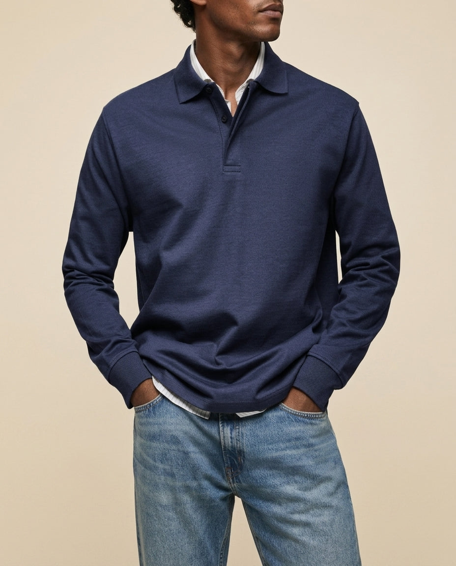 Garrett Men's Long Sleeve Polo Shirt