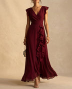 Aurelia Women's Ruffle Wedding Guest Maxi Dress