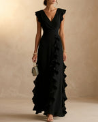 Aurelia Women's Ruffle Wedding Guest Maxi Dress