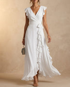 Aurelia Women's Ruffle Wedding Guest Maxi Dress