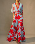 Marguerite Women's Floral Wrap Maxi Dress