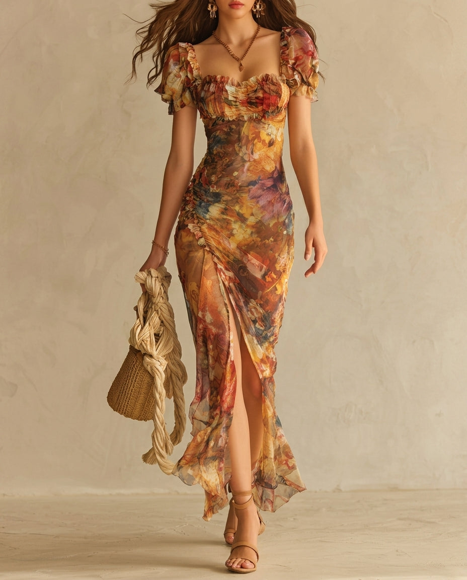Ottavia Women's Floral Chiffon Maxi Dress