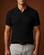 Rafferty Men's Textured Knit Polo Shirt