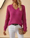 Genevieve Women's Soft V Neck Sweater