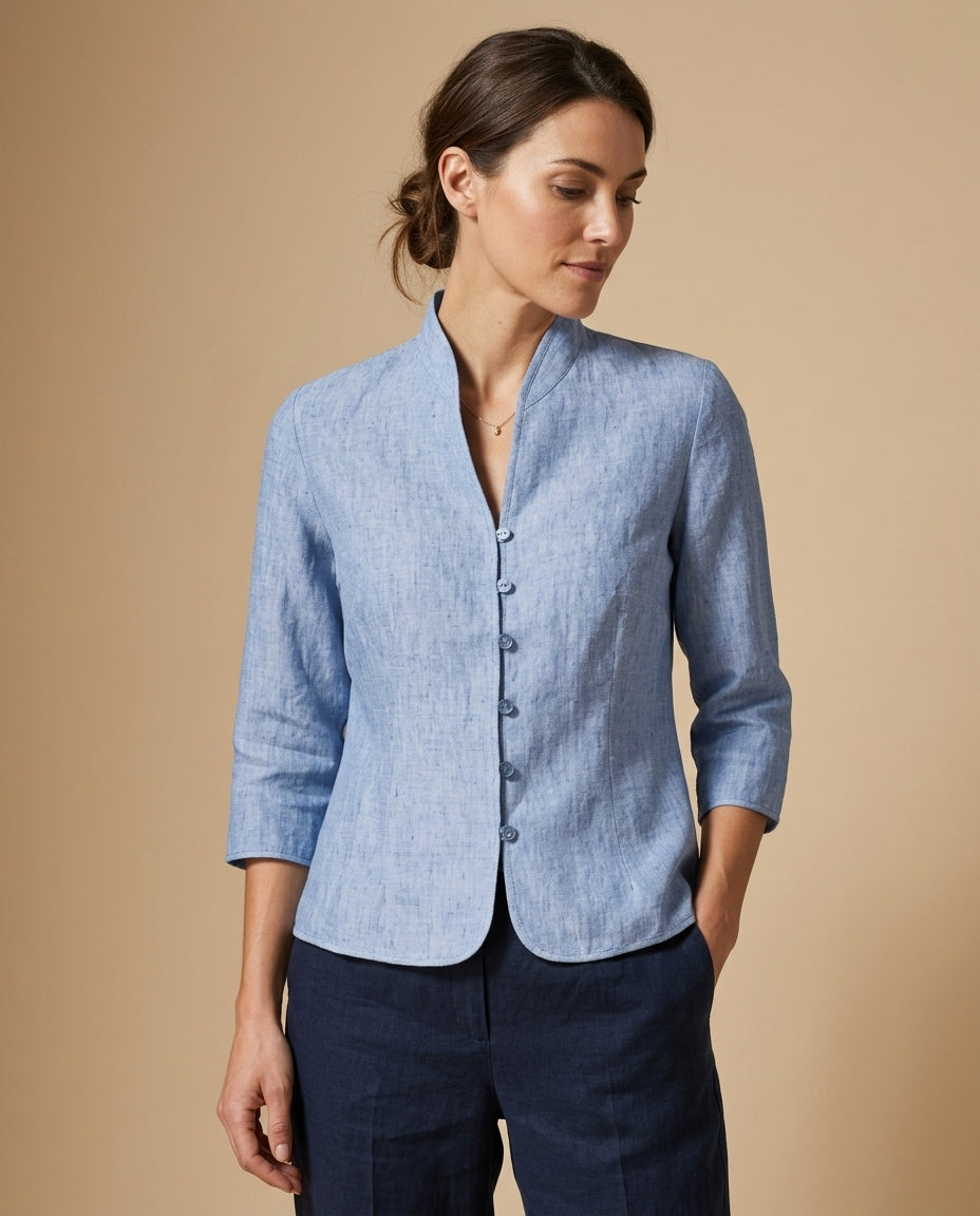 Maren Women's Lightweight Chambray Blouse