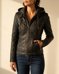 Marlowe Women's Leather Armored Moto Jacket