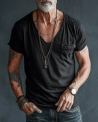 Rhett Men's Combed Cotton V Neck Tee