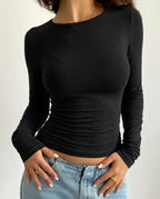 Wren Women's Fitted Long Sleeve Crop Top
