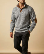 Holt Men's Heathered Knit Snap Sweater