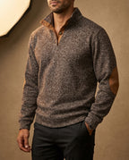 Holt Men's Heathered Knit Snap Sweater