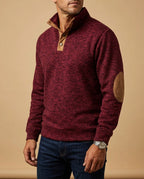 Holt Men's Heathered Knit Snap Sweater