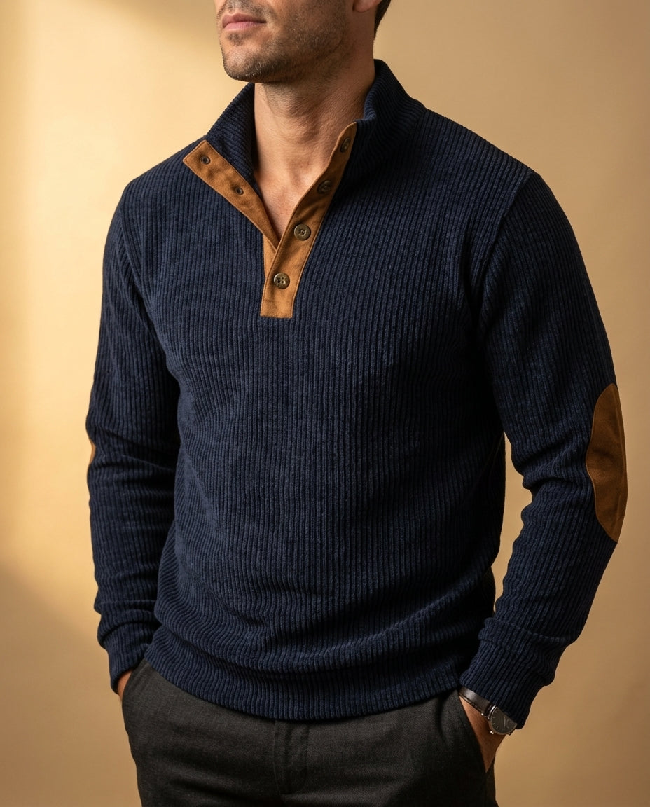 Spencer Men's Elbow Patch Knit Sweater