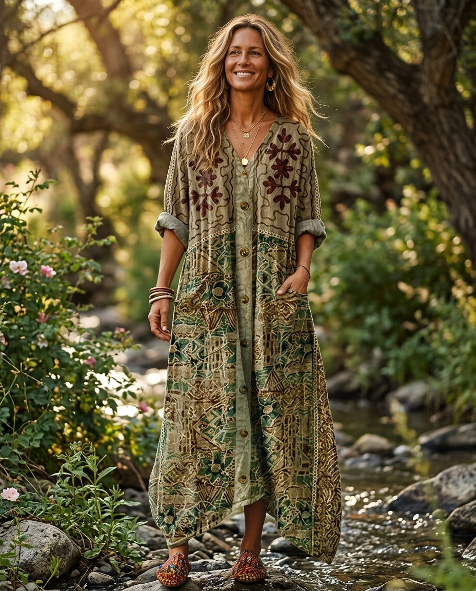 Rosalind Women's Boho Oversized Maxi Dress