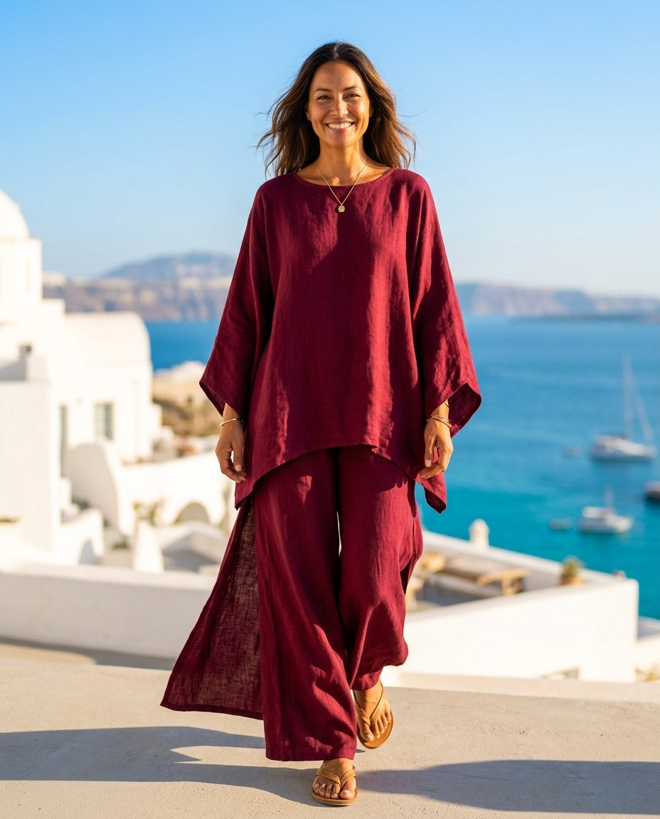 Solene Women's Breathable Linen Set