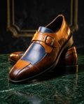 Ellery Men's Orthopedic Leather Monk Loafers